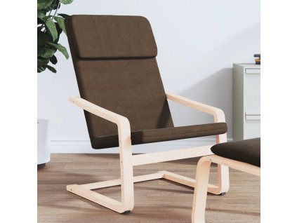 vidaXL Relaxační židle tmavě hnědá textil
