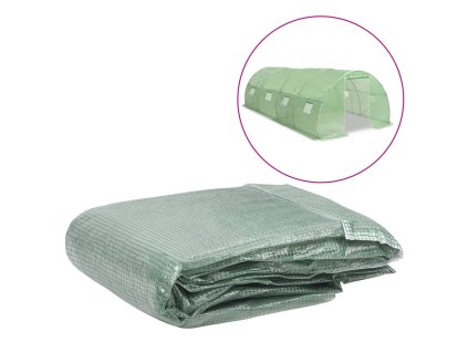 vidaXL Náhradní plachta na skleník (18 m²) 300 x 600 x 200 cm zelená