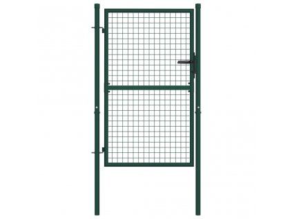 vidaXL Plotová branka ocelová 100 x 125 cm zelená