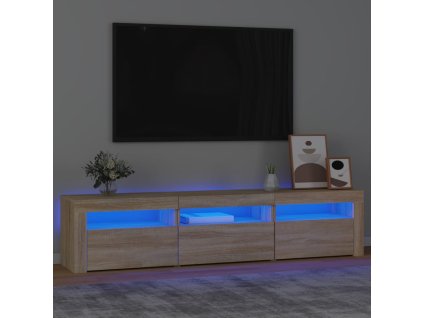 vidaXL TV skříňka s LED osvětlením dub sonoma 180x35x40 cm