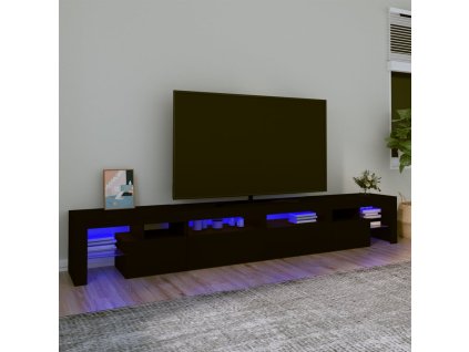 vidaXL TV skříňka s LED osvětlením černá 260x36,5x40 cm