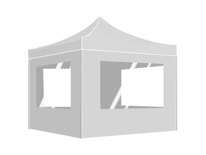 vidaXL Profesionální skládací party stan + stěny hliník 2 x 2 m bílý