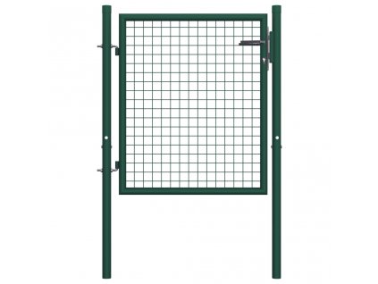 vidaXL Plotová branka ocel 100 x 75 cm zelená