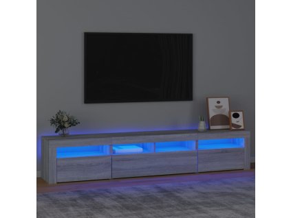 vidaXL TV skříňka s LED osvětlením šedá sonoma 210 x 35 x 40 cm