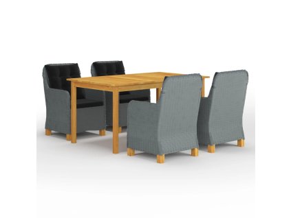 vidaXL 5dílný zahradní jídelní set světle šedý