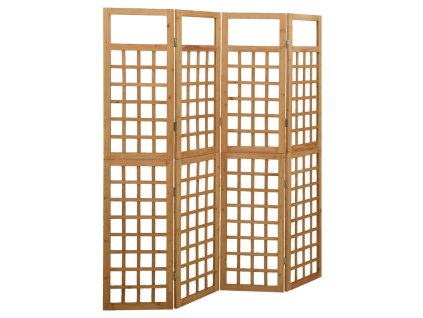 vidaXL 4dílný paraván/treláž masivní jedlové dřevo 161 x 180 cm