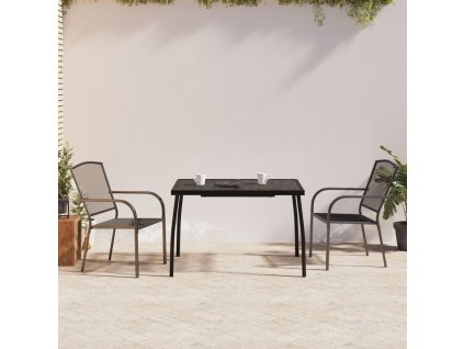 vidaXL 3dílný zahradní jídelní set antracitový ocel