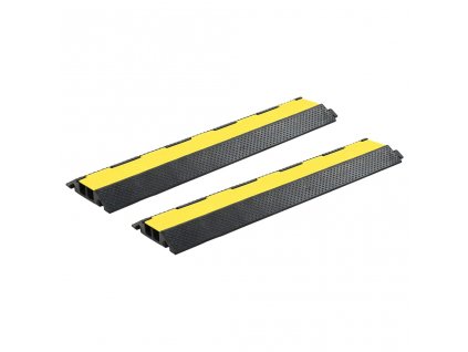 vidaXL Kabelové ochranné mosty 2 ks 2 kanálky gumové 101,5 cm