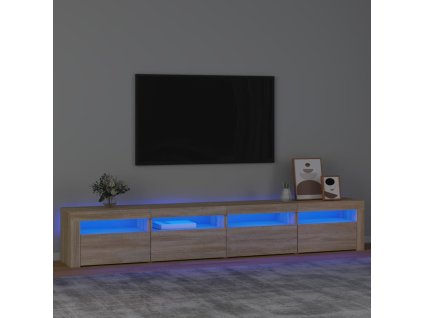 vidaXL TV skříňka s LED osvětlením dub sonoma 240x35x40 cm