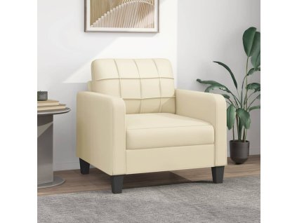 vidaXL Křeslo krémové 60 cm umělá kůže