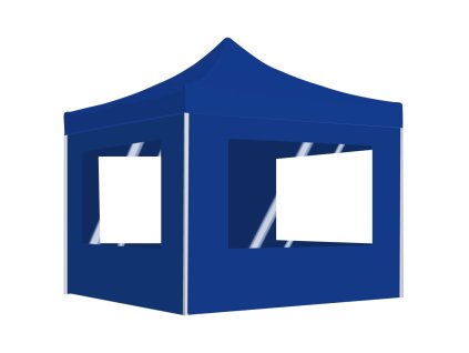 vidaXL Profesionální skládací party stan + stěny hliník 2 x 2 m modrý