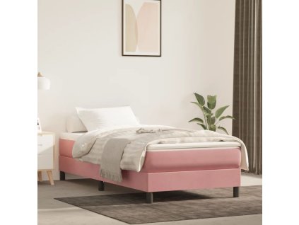 vidaXL Taštičková matrace růžová 80 x 200 x 20 cm samet