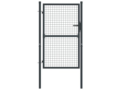 vidaXL Pletivá zahradní branka pozinkovaná ocel 100 x 125 cm šedá