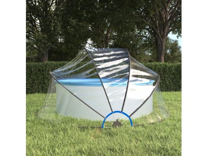 vidaXL Kopule na bazén kulatá 315 x 158 cm PVC