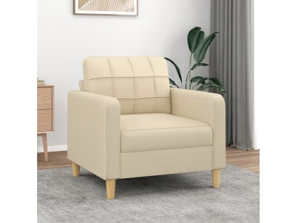 vidaXL Křeslo krémové 60 cm textil