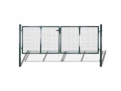 vidaXL Ocelový plot 306 x 100 cm zelený