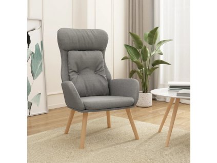 vidaXL Relaxační křeslo světle šedé textil