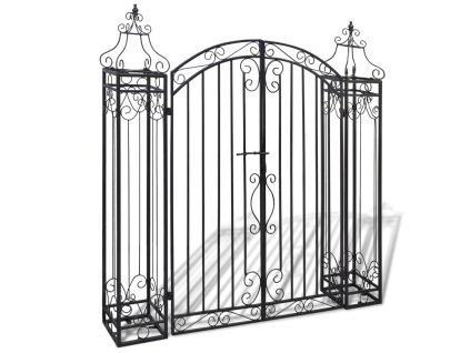 vidaXL Okrasná zahradní brána kované železo 122 x 20,5 x 134 cm
