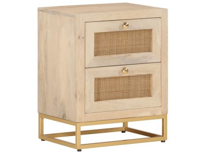 vidaXL Noční stolek 40x30x50 cm masivní mangovníkové dřevo a železo