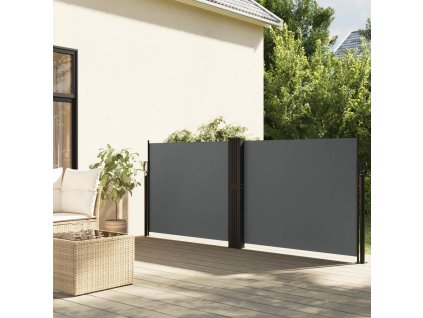 vidaXL Zatahovací boční markýza antracitová 100 x 600 cm