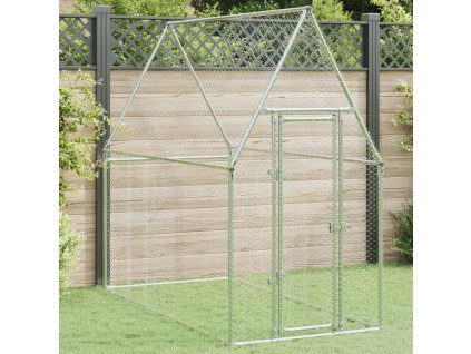 vidaXL Klec pro kuřata stříbrná 200 x 100 x 190 cm pozinkovaná ocel