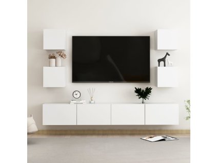 vidaXL 6dílný set TV skříněk bílý kompozitní dřevo
