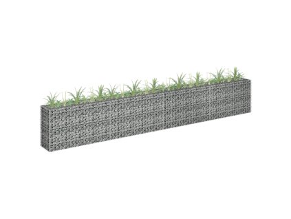 vidaXL Gabionový vyvýšený záhon pozinkovaná ocel 360 x 30 x 60 cm