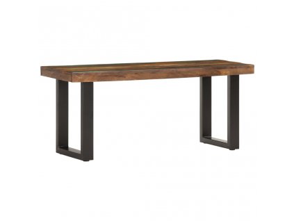 vidaXL Lavice 110 cm masivní recyklované dřevo a ocel