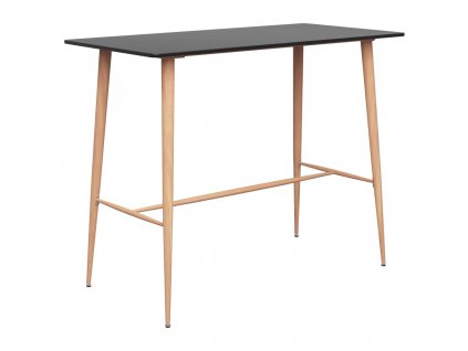 vidaXL Barový stůl černý 120 x 60 x 105 cm