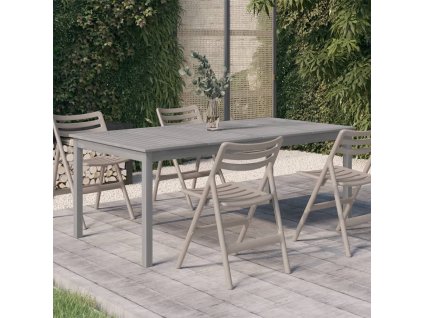 vidaXL Zahradní stůl šedý 200 x 100 x 75 cm masivní akáciové dřevo