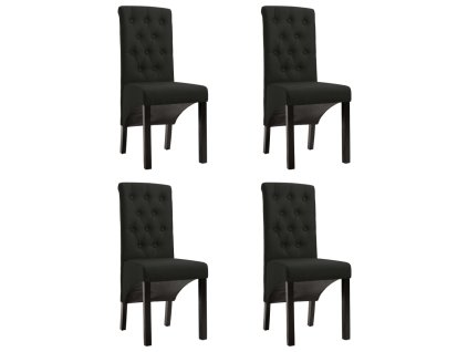vidaXL Jídelní židle 4 ks černé textil