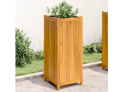vidaXL Zahradní truhlík s vložkou 42x42x100 cm masivní akáciové dřevo