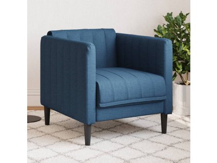 vidaXL Křeslo modré textil