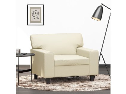 vidaXL Křeslo krémové 60 cm umělá kůže
