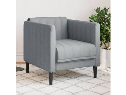 vidaXL Křeslo světle šedé textil