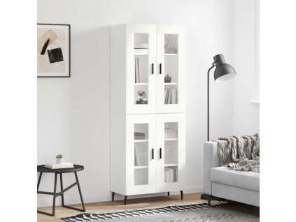 vidaXL Skříň highboard bílá 69,5 x 34 x 180 cm kompozitní dřevo