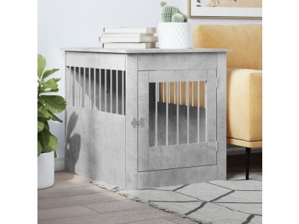 vidaXL Psí bouda a koncový stolek betonově šedá 64,5x80x71 cm kompozit