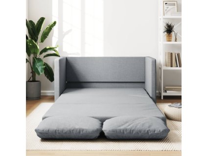 vidaXL Podlahová rozkládací pohovka 2 v 1 šedá 112x174x55 cm textil