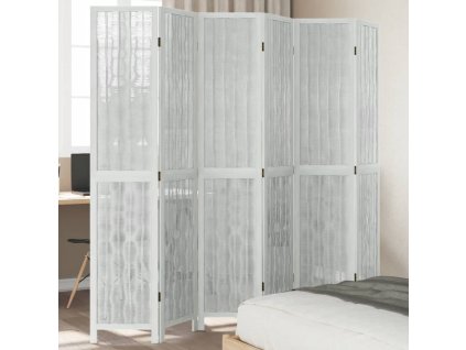 vidaXL Paraván 6dílný bílý masivní dřevo pavlovnie