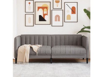 vidaXL Pohovka 2místná taupe textil