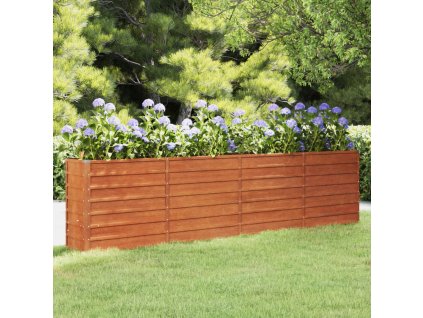 vidaXL Zahradní vyvýšený záhon rezavý 320 x 40 x 77 cm cortenová ocel