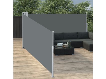 vidaXL Zatahovací boční markýza / zástěna antracitová 100 x 1000 cm