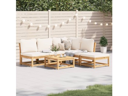 vidaXL 6dílná zahradní sedací souprava s poduškami masivní akácie