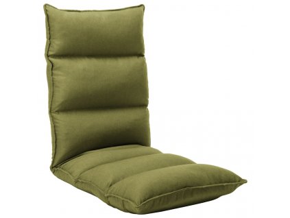 vidaXL Skládací lenoška na podlahu zelená textil