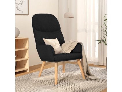 vidaXL Relaxační křeslo černé textil