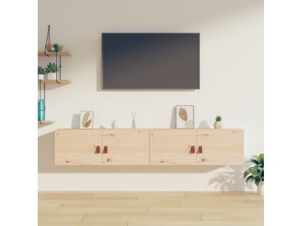 vidaXL Nástěnné skříňky 2 ks 80 x 30 x 30 cm masivní borové dřevo