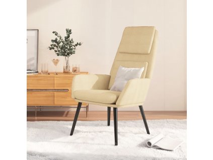 vidaXL Relaxační židle krémová textil