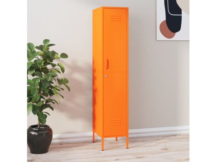 vidaXL Uzamykatelná skříň oranžová 35 x 46 x 180 cm ocel