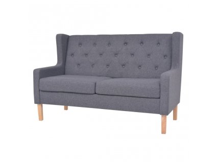 vidaXL Dvoumístná sedačka textilní čalounění šedá