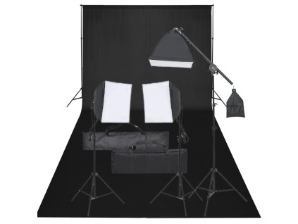 vidaXL Ateliérové vybavení sada se světly a pozadím